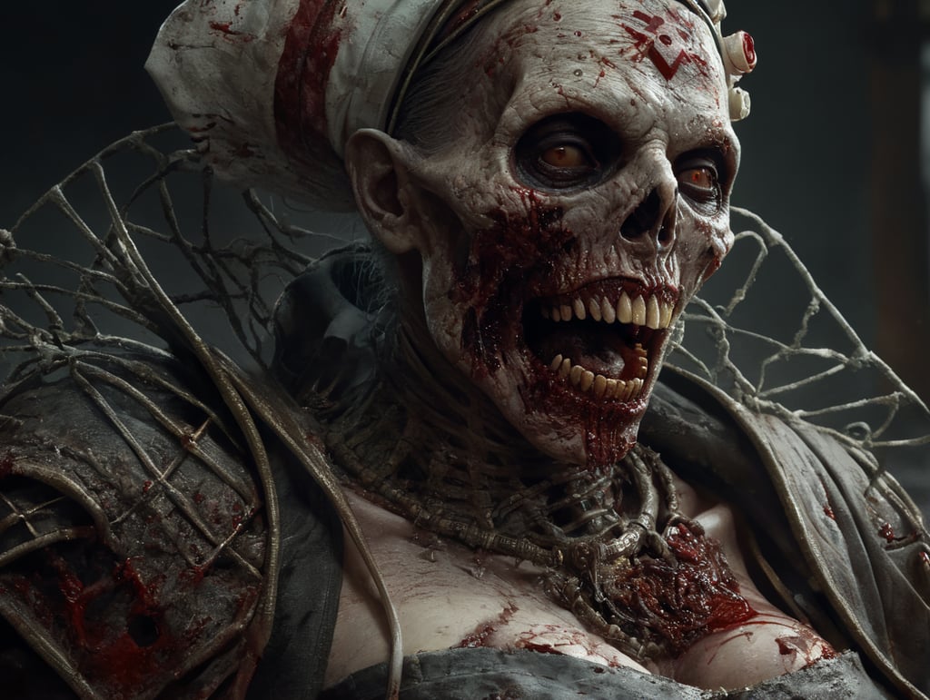 creepy death dark dead nurse monster zombie blood
