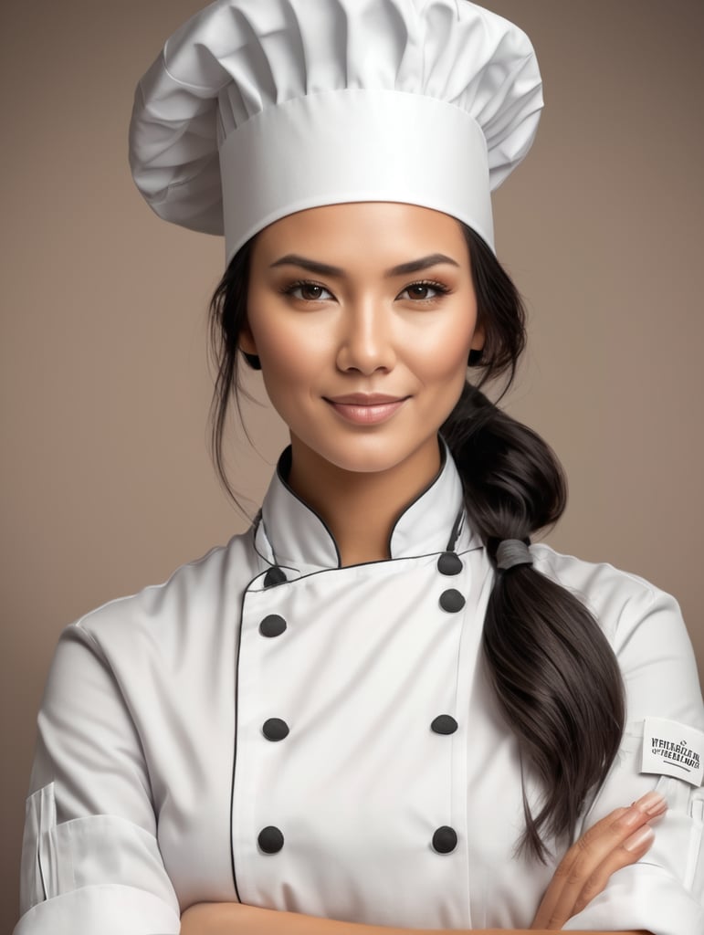 Beautiful chef woman