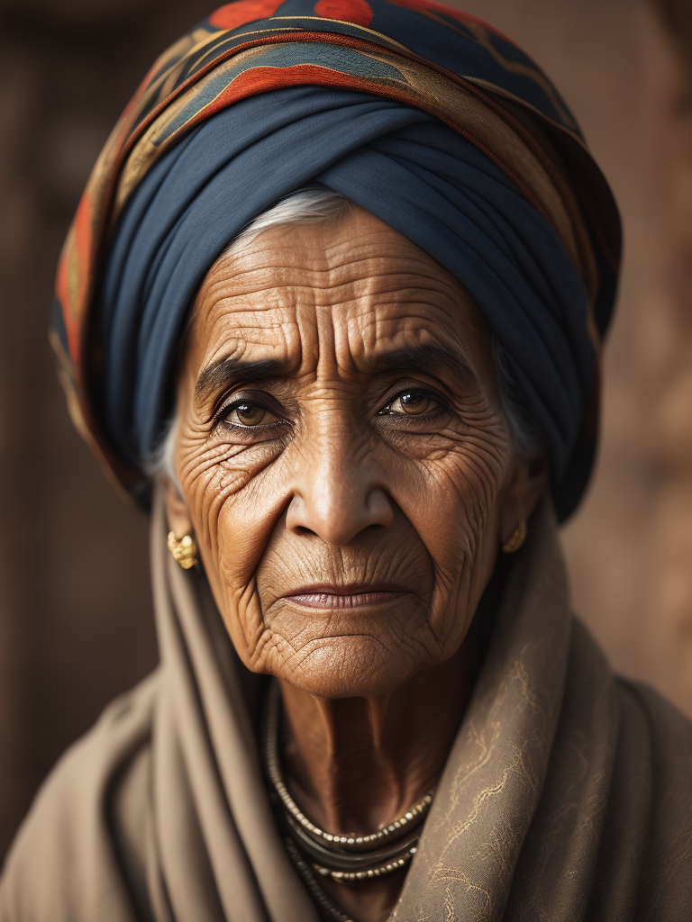 native omani old woman in national dress