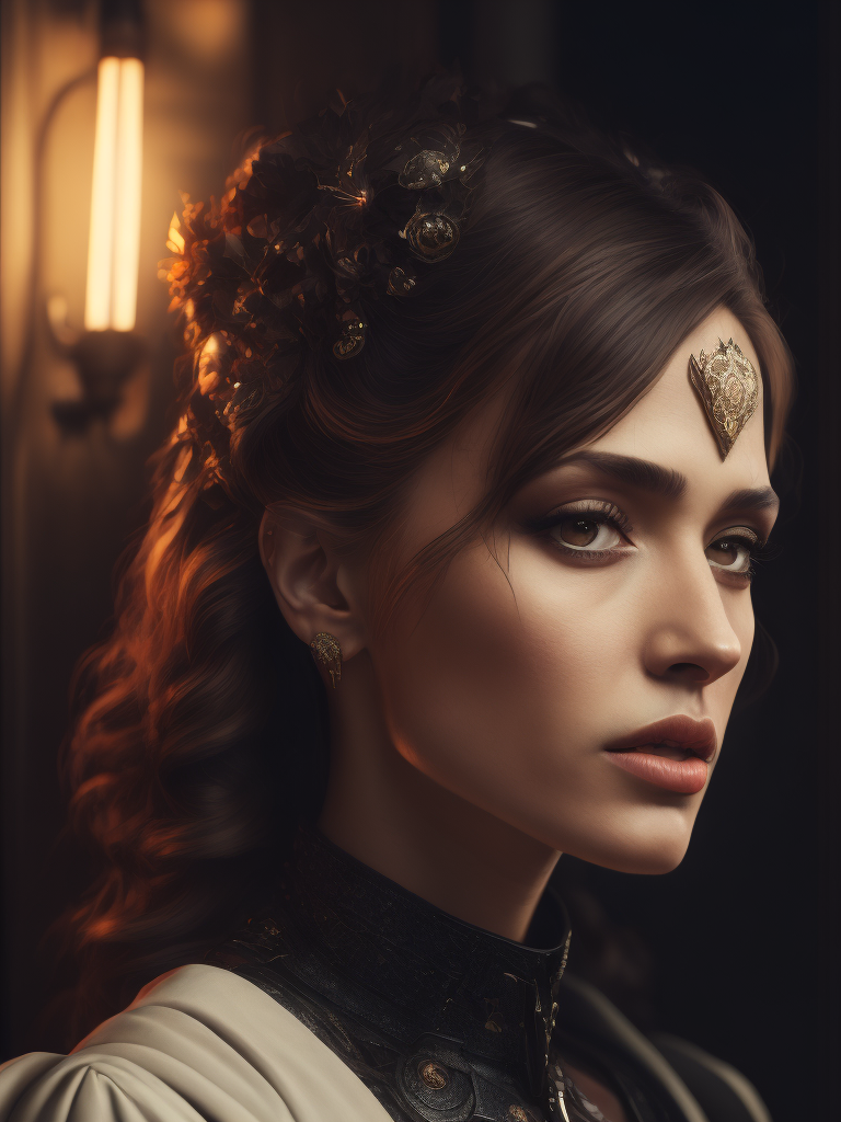 (photo realism), high-class detailing, gothic, (chrome and neon), gothic, chrome and neon, cyberpunk, dramatic, extreme composition, realistic, intricate detail, cinematic shot, lighting, photography lighting, lightroom gallery, behance photography, professional photo, unsplash, uhd, group f 64, luminism, 8k, unreal engine 5, ultra sharp focus, intricate artwork masterpiece, ominous, intricate, epic, vibrant, quality production, cinematic character render, ultra high quality model, super realistic, realistic photography, extra sharp details, sharp focus, watercolor style, artgerm, wlop, alphonse mucha, perfect composition, 8 k artistic photography, photorealistic concept art, soft natural volumetric cinematic perfect light, chiaroscuro, award - winning photograph, masterpiece, oil on canvas, atmospheric, dramatic lighting, 8k, very detailed, cinematic lighting, unreal engine, octane render, photorealistic, hyperrealistic, sharp focus, soft lighting