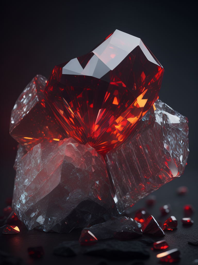 a red gem crystal