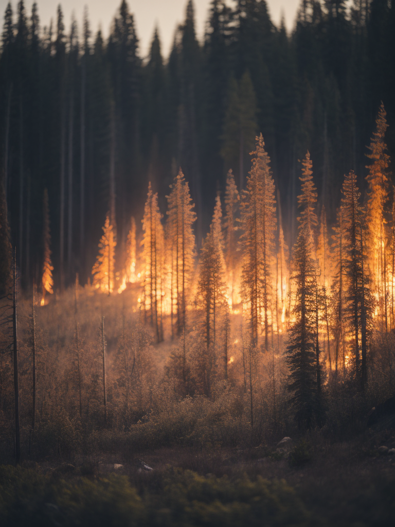 British Columbia Wildfire, Canada, forest fire