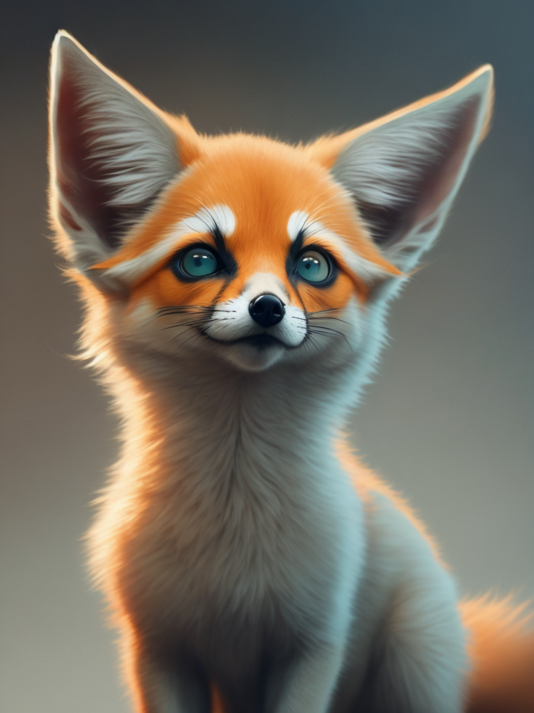Generate a pretty looking fennec fox anthromorphic furry style, facing the viewer