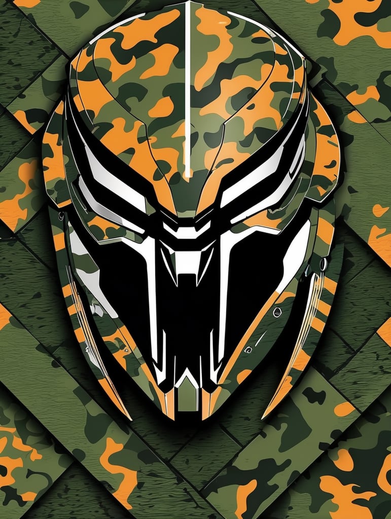 predator camouflage pattern, vector art, modern