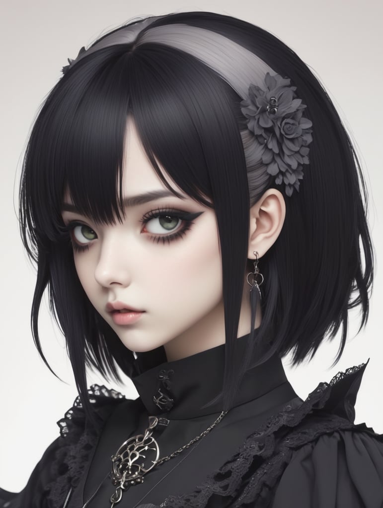 goth anime girl