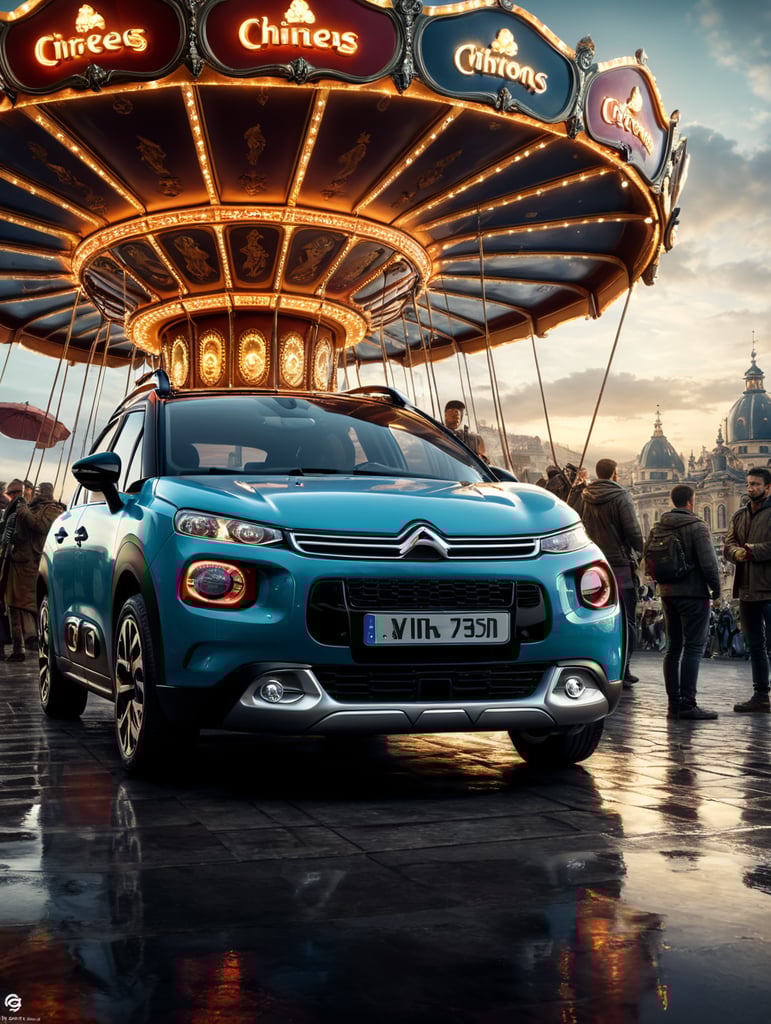 give me 5 carousel meta ad post for selling my citroen c3 air cross to customers. The ad post should create a story and attract the customer mind