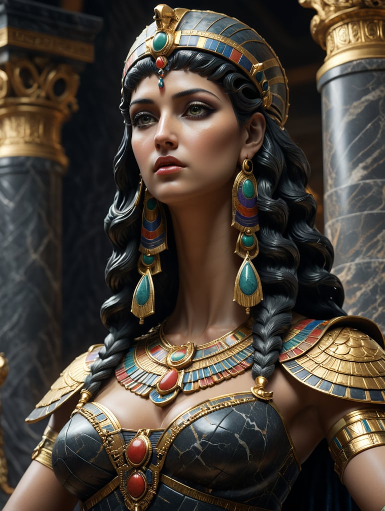 Cleopatra marble statue