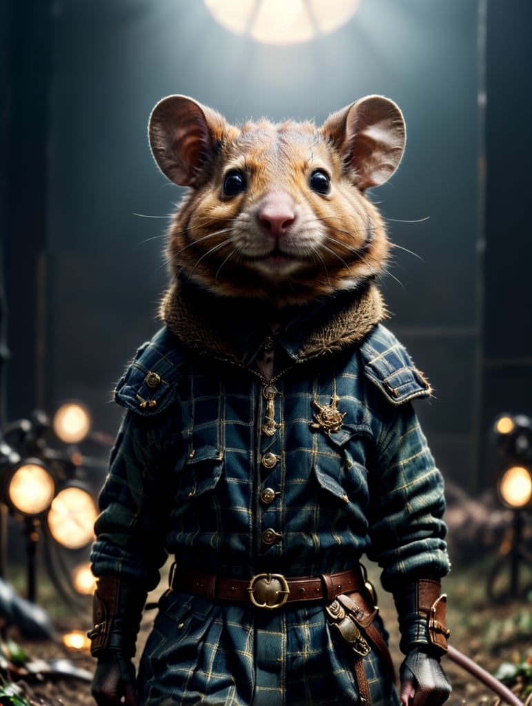 field mouse in plaid vivienne westwood outfit