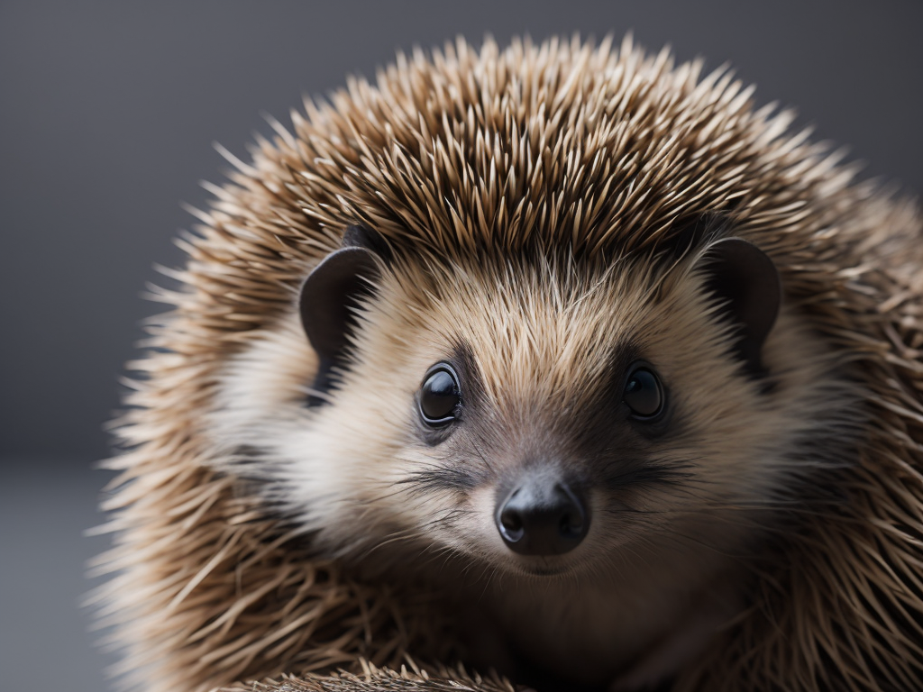 Hedgehog in a group, vibrant bright fashionable outfits isolated on solid background advertisement, copy text space