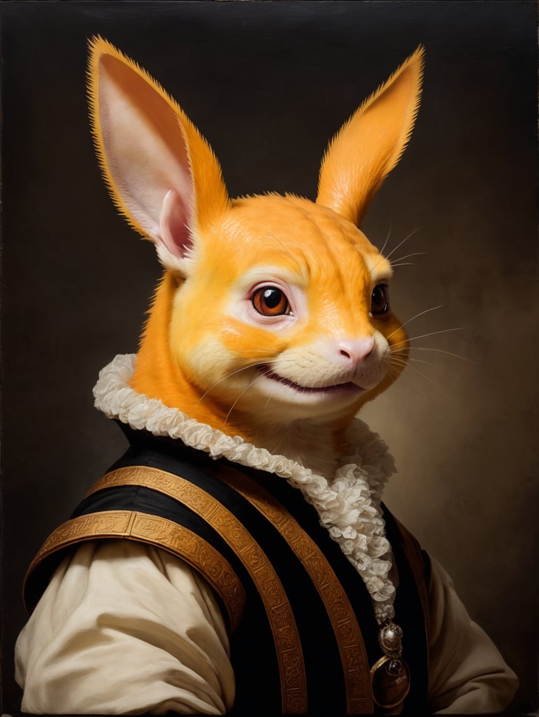 Portrait of charmander, style of Rembrandt