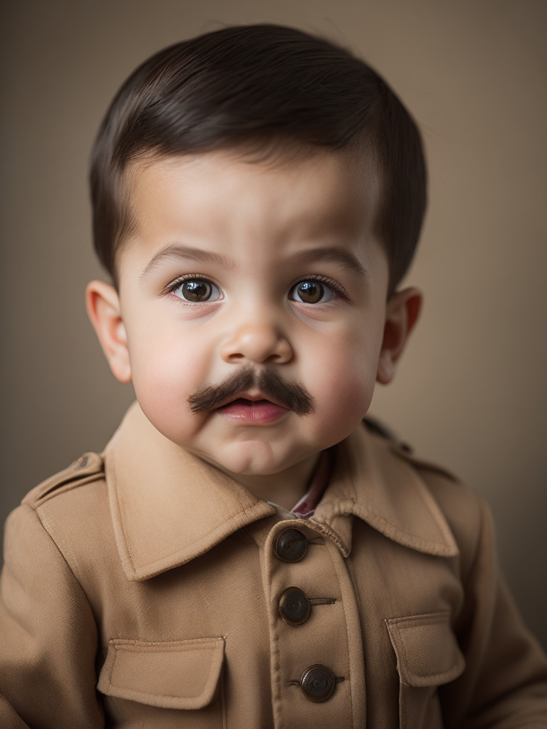 portrait of Joseph Stalin as a kid, 6 month old, happy emotions on his face
