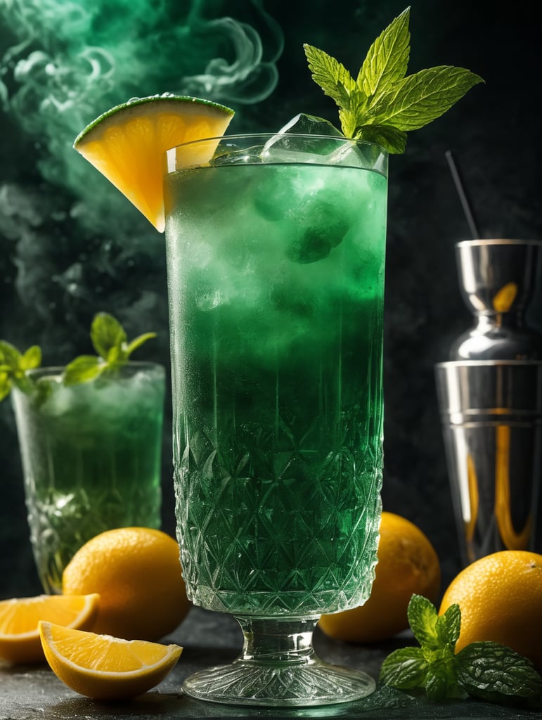 Cocktail green mist