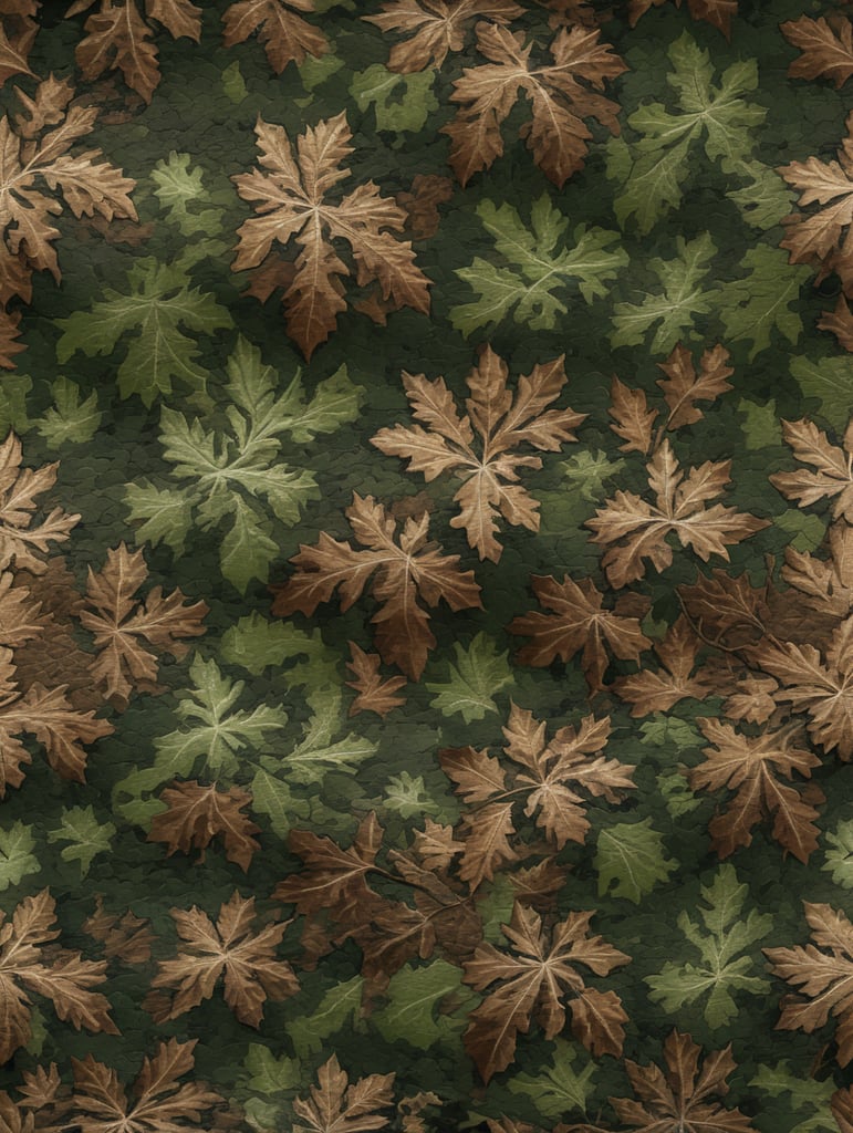 seamless camouflage pattern, green and brown colors, vector art, modern
