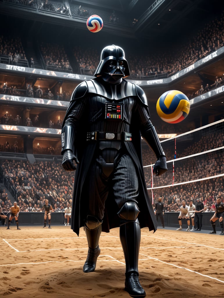 darth vader playing volleyball