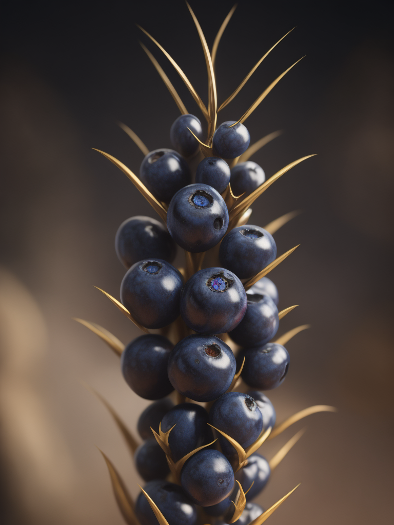 бусы из черники на колоске