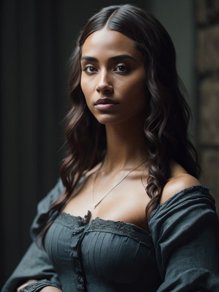 Mona Lisa black skin, Leonardo da Vinci, original art