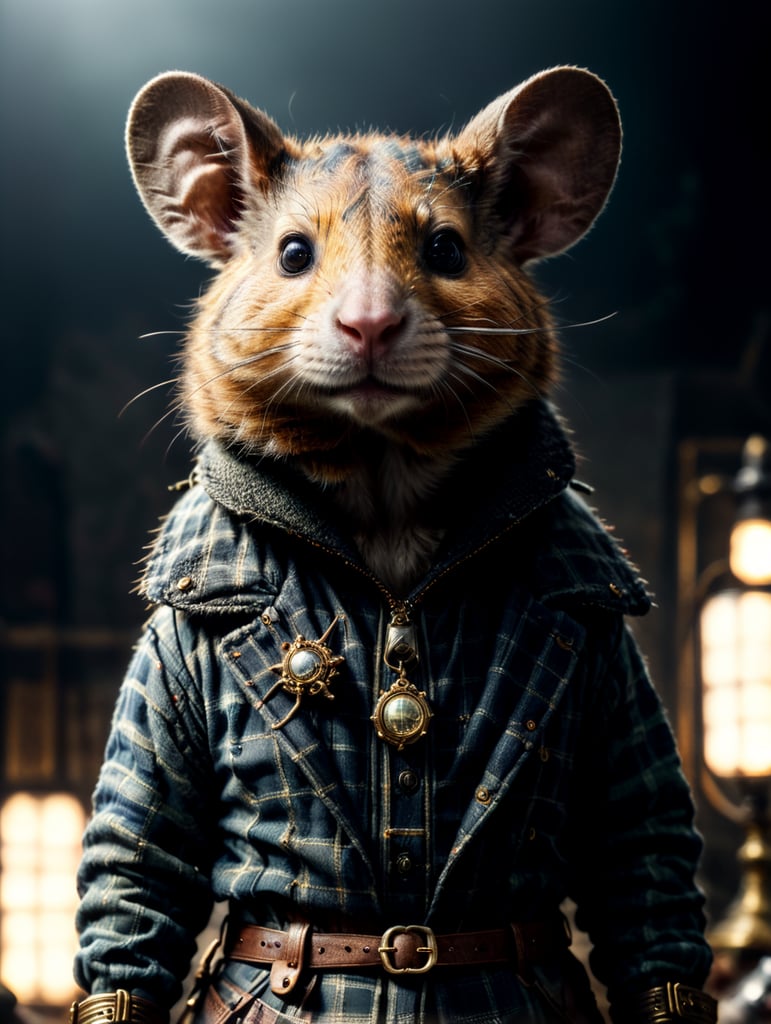 field mouse in plaid vivienne westwood outfit