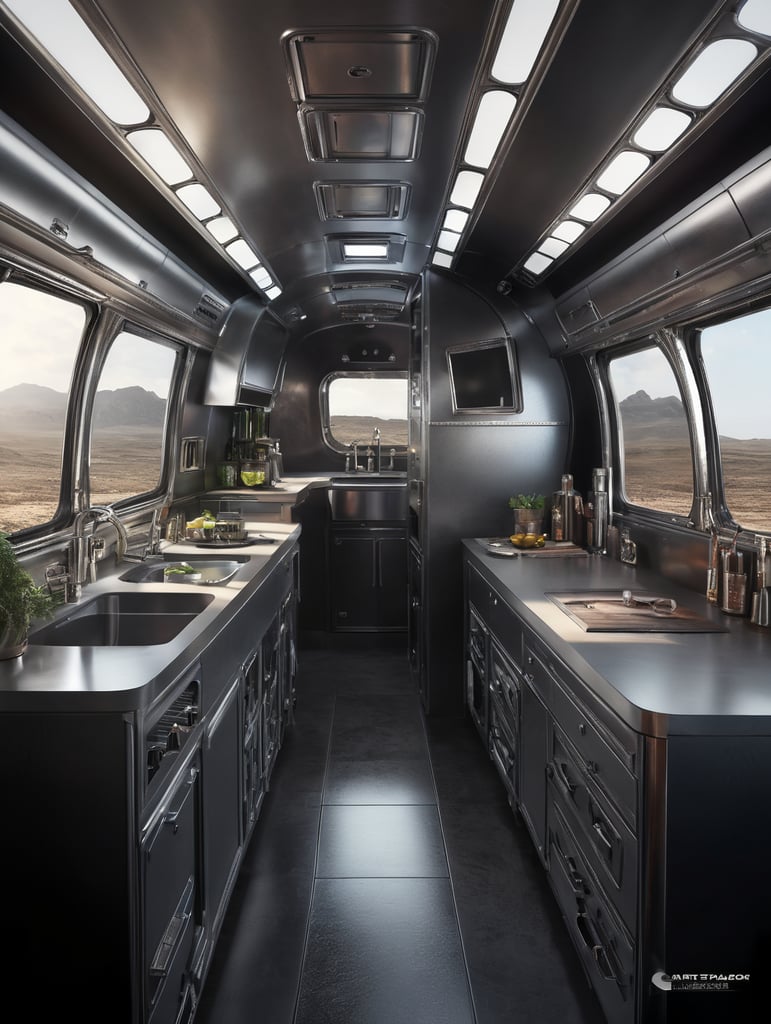 Futuristic airstream trailer
