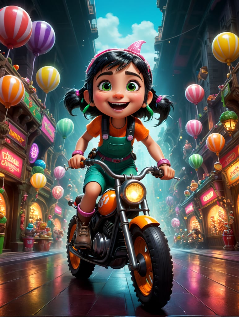 Vanellope von Schweetz, navel_, pixar