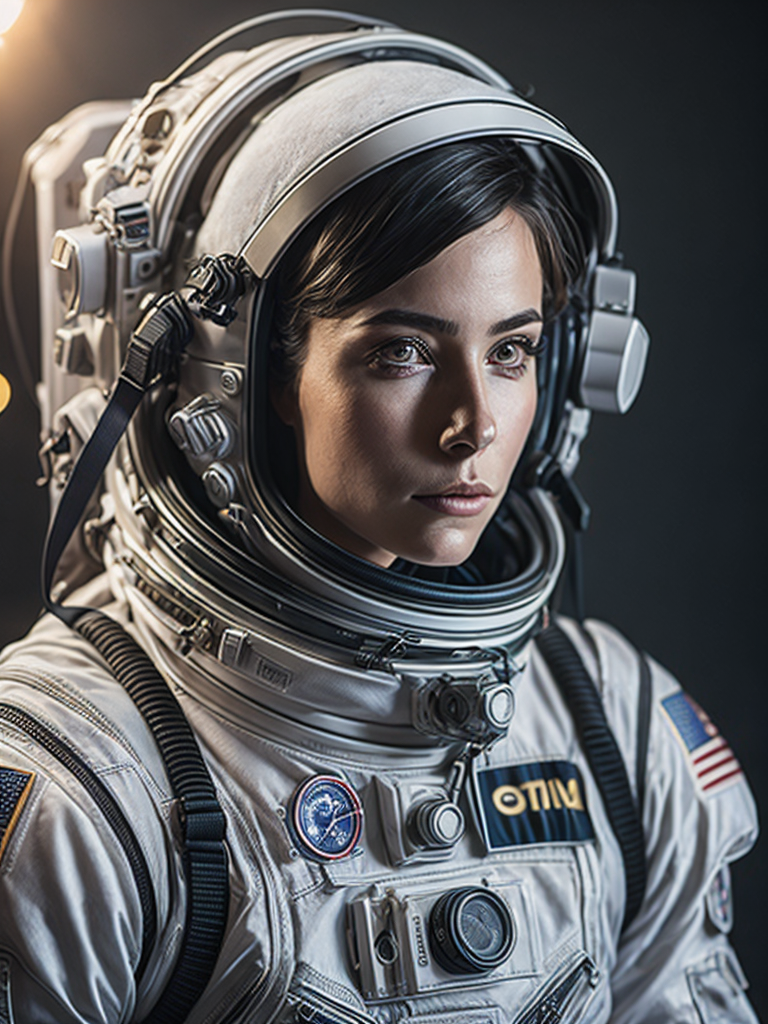 Astronaut comic art, comic book cover art, photorealistic ink art, techno sci fi, maximalist surrealism