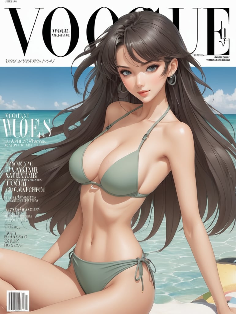 обложка журнала vogue девочка в бикини аниме