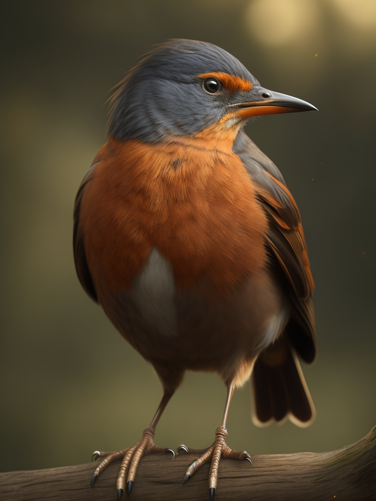 A Rufous-bellied Thrush but with a royal medieval clothing