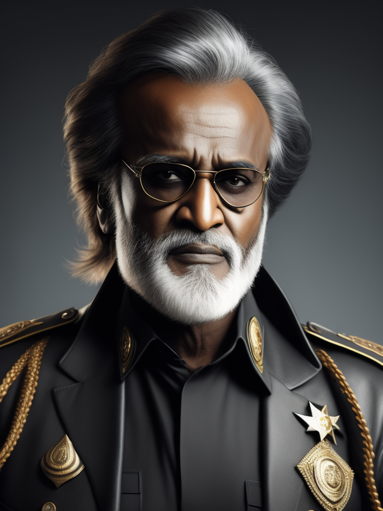 Superstar Rajinikanth in the role of police officer, Photo must be realistic, same as real rajnikanth