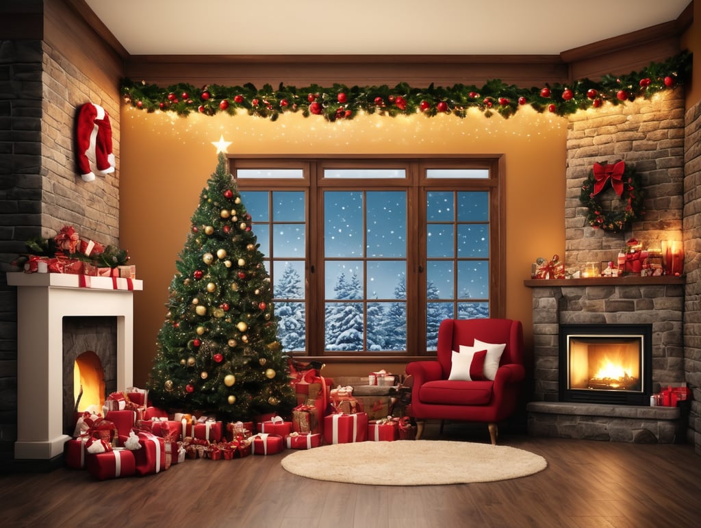 Christmas overlay image, background, realistic