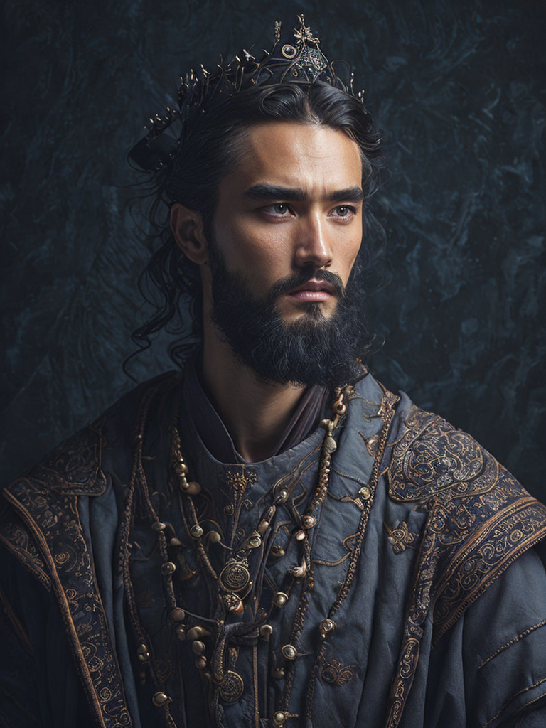 marco polo portrait, oil canvas