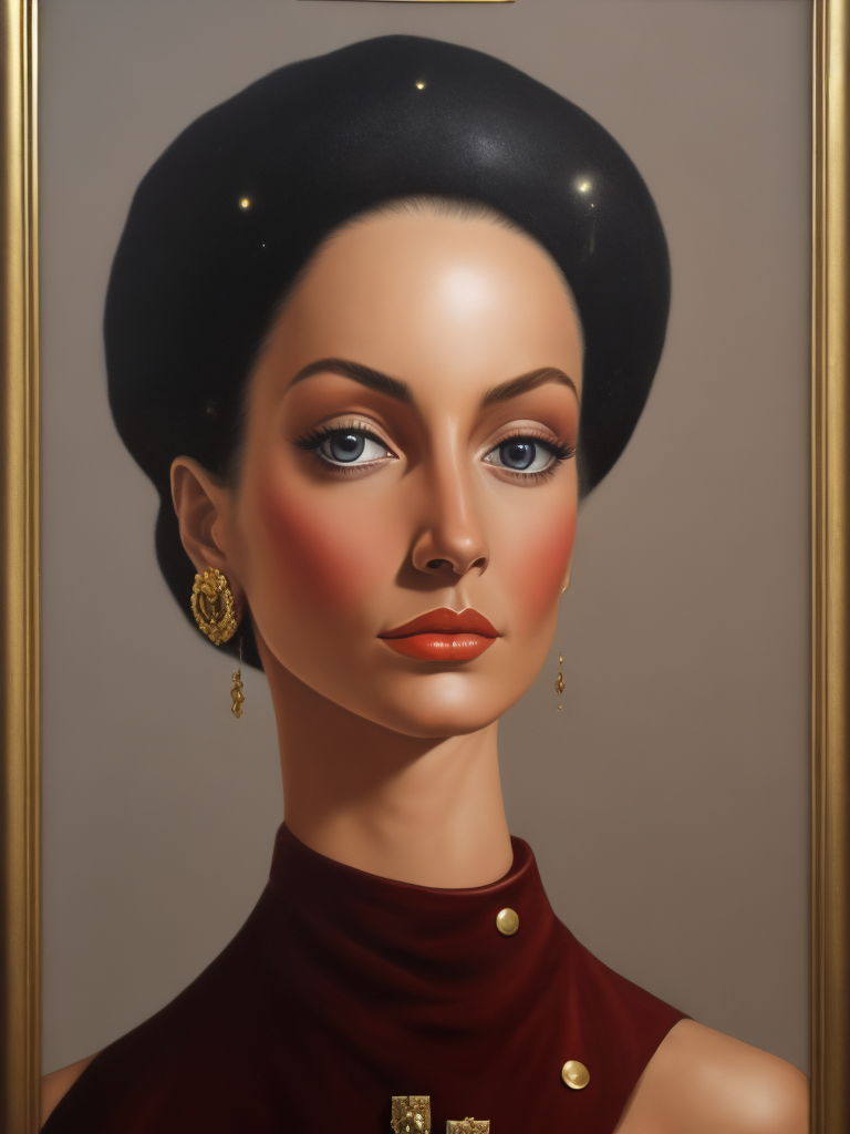 Barbie is a fashion doll, Painting, Oil, Portrait, Cover Art, Surrealism, Germany, France, style of Mati Klarwein