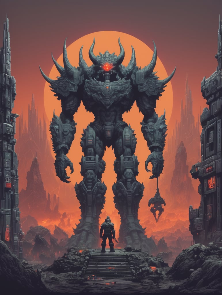 8 бит, киберкор, монстры, ад, потусторонний мир