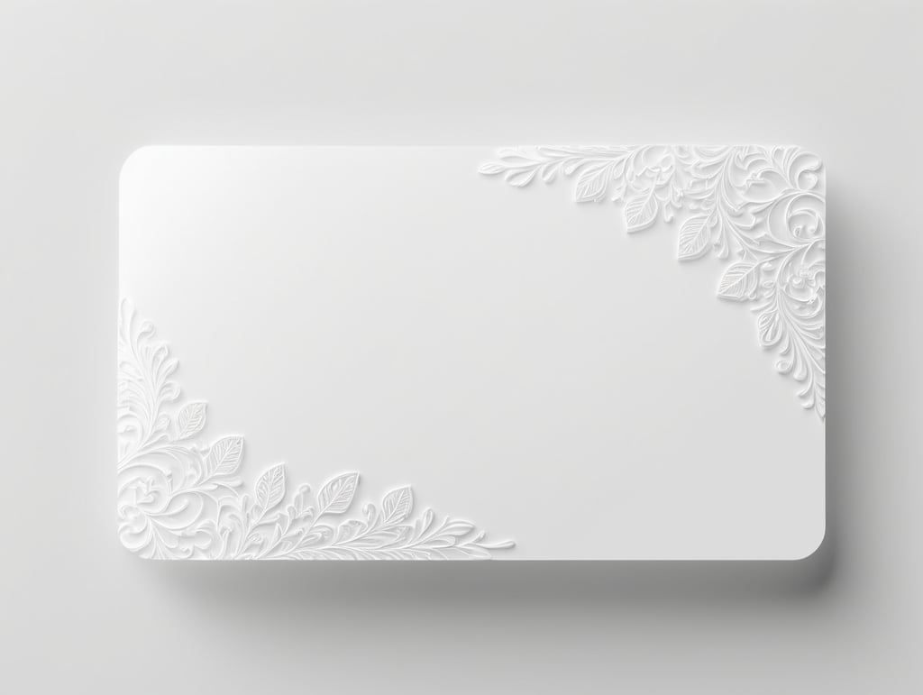 white gift card, mockup, clear, isolated, white background