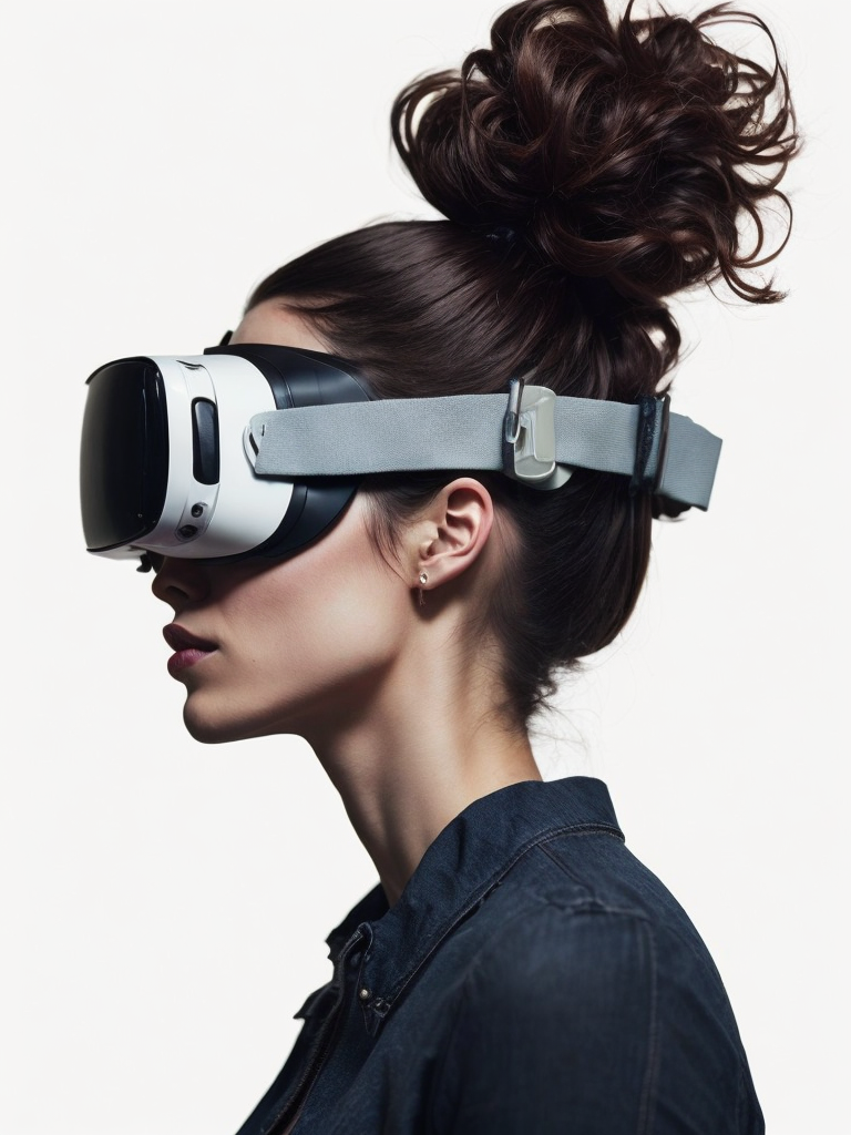 a women wearing VR Glasses