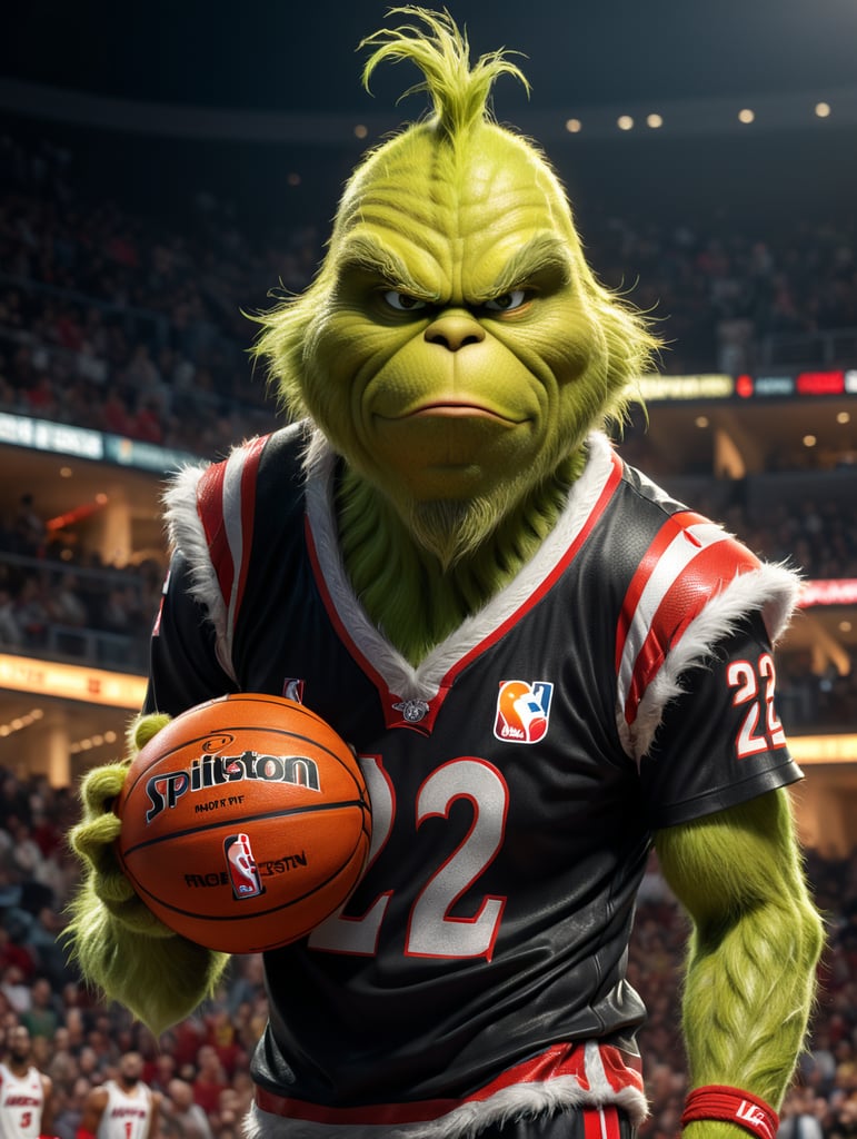 grinch wearing the Miami Heat basketball jersey number 22