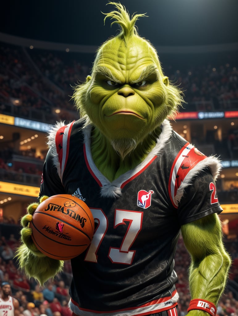 grinch wearing the Miami Heat jersey