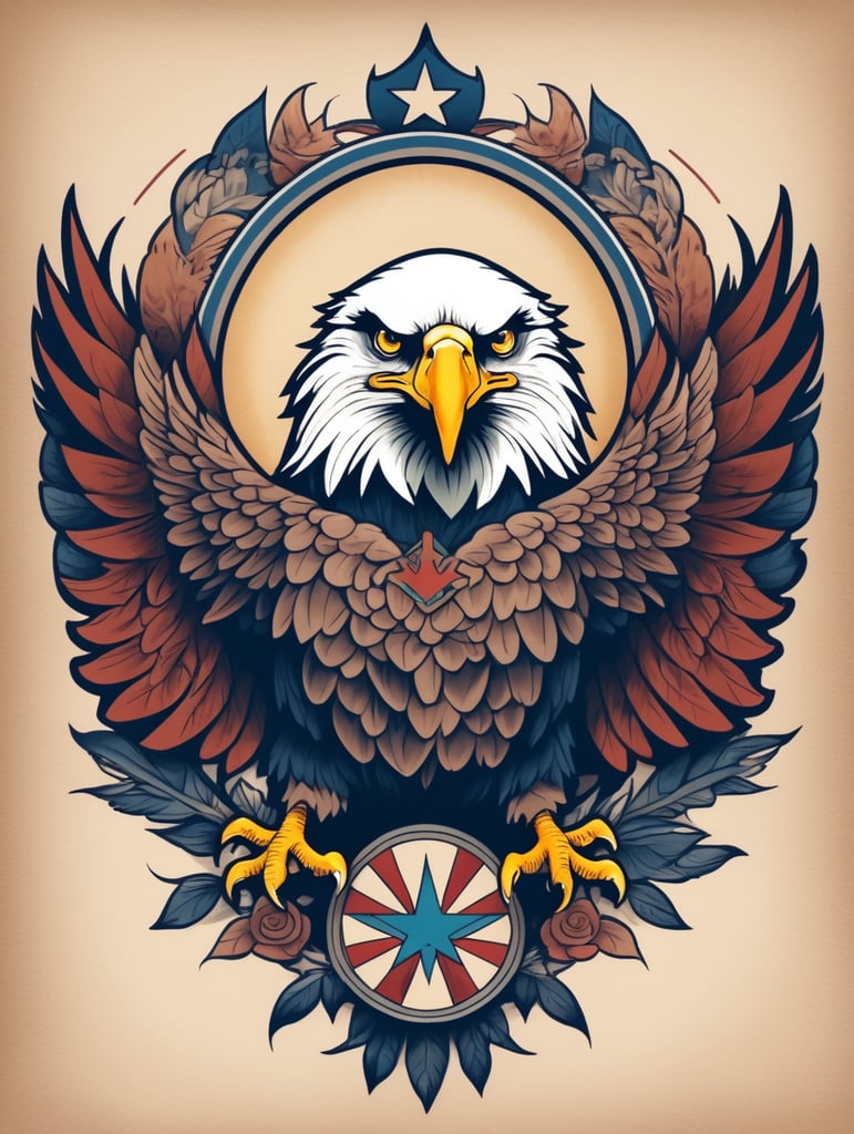 American traditional eagle tattoo design