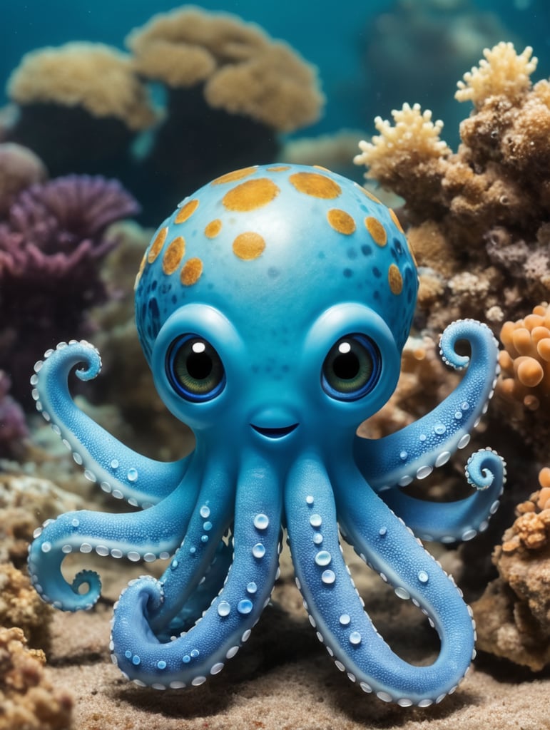 Nome: Luno, o Polvinho Curioso Espécie: Mini-polvo azul com pintinhas que brilham no escuro Idade: 6 anos (idade "equivalente" a uma criança) Personalidade: Curioso, divertido, um pouco atrapalhado, mas muito corajoso Missão: Explorar os mistérios do oceano e ensinar as crianças sobre a vida marinha, poluição e amizade Poder especial: Muda de cor conforme o humor e consegue expelir tinta mágica que revela mensagens secretas e mapas do fundo do mar