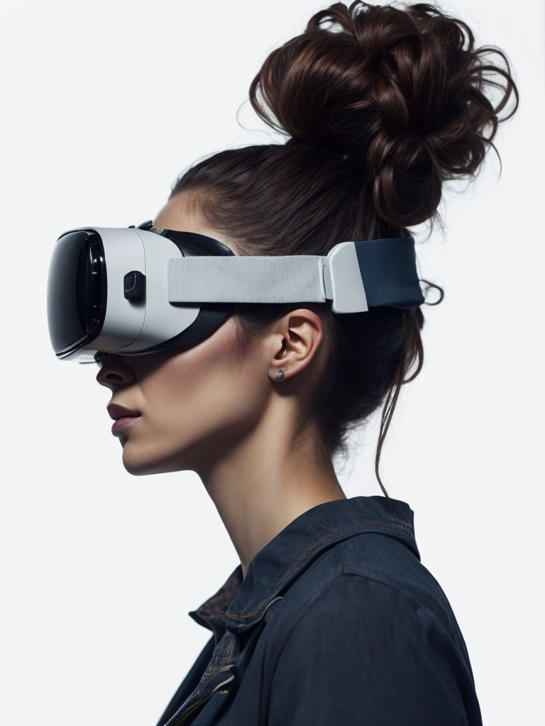 a women wearing VR Glasses