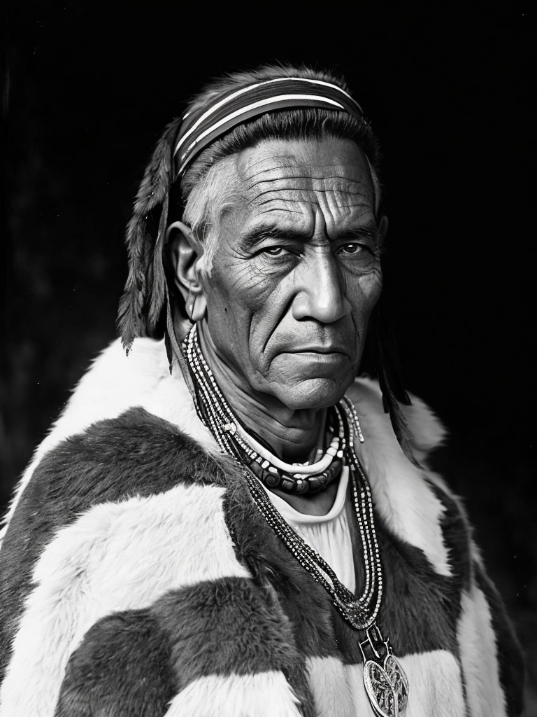 Canada's First Nations people, rare historical photo, black and white photography, a man, redskin, native Americans