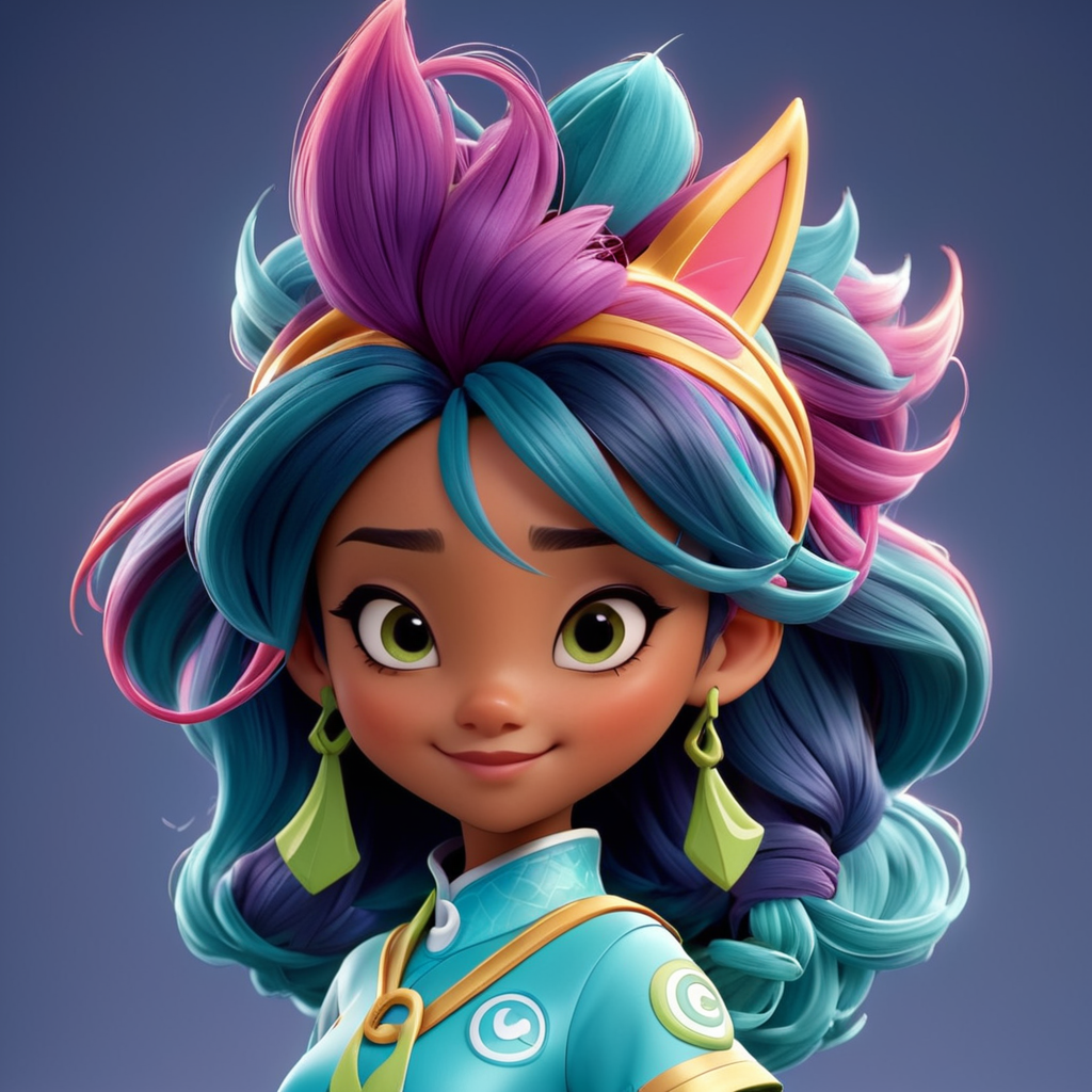 Disney Pixar style, zoe league of legends