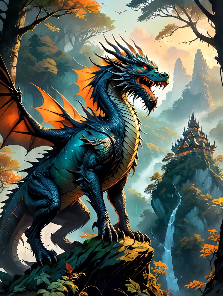 Medieval Dragon on Forrest