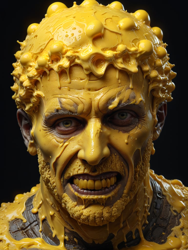 a person made of butter, melted