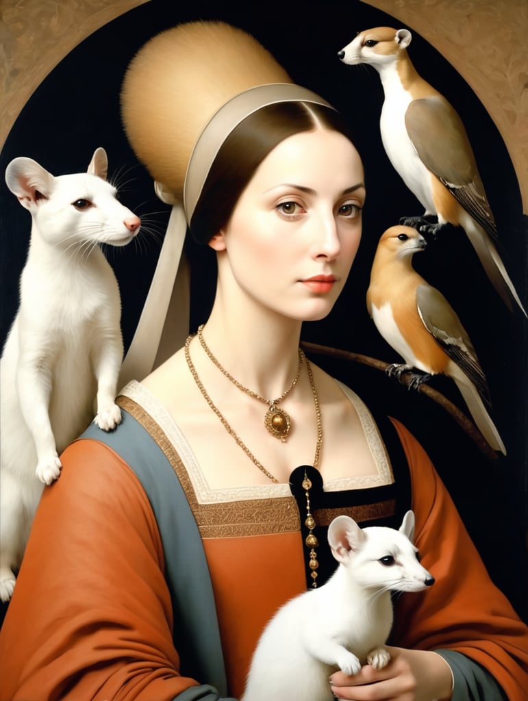Lady with an Ermine style of Jane Margolis