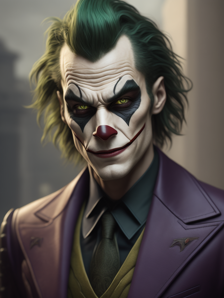 young batman dressed as joker