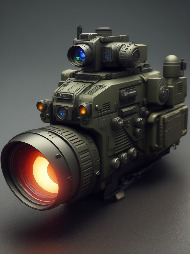 night vision device, military device, hard surface, SciFi.