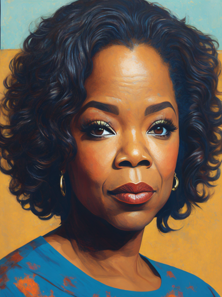 Oprah Winfrey, Painting, Portrait, USA, style of Hope Gangloff