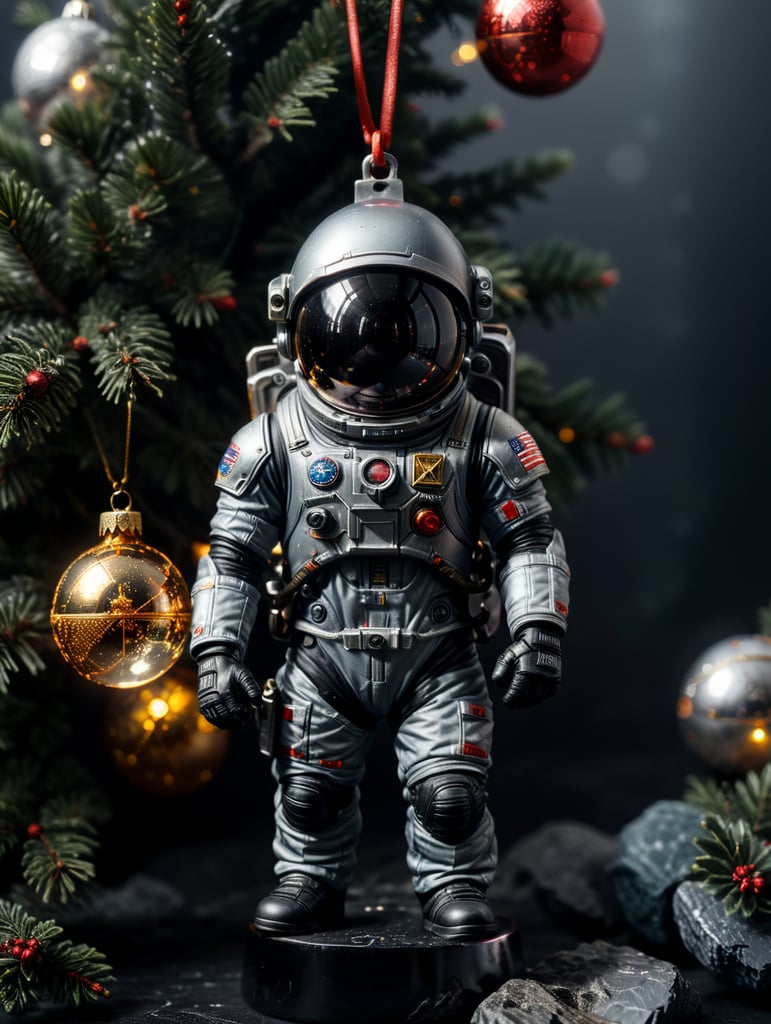 astronaut small glass glass figure, Christmas toy for the Christmas tree