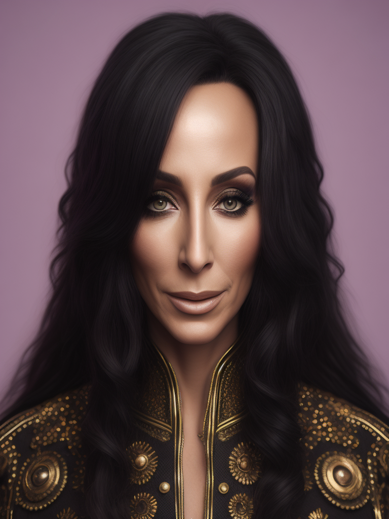 Cher, American singer, ultra realistic image