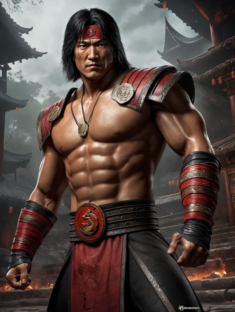 Liu Kang is a character in the Mortal Kombat fighting game series portrait