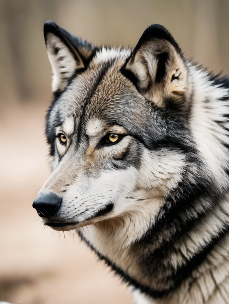 black white gray alpha wolf
